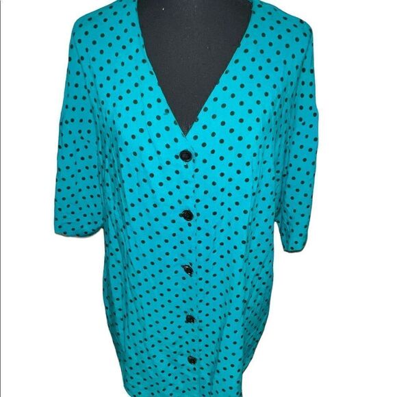 Vintage Polka Dot Blouse  - Picture 1 of 6